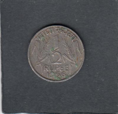 Beschrijving: 1/2 Rupee